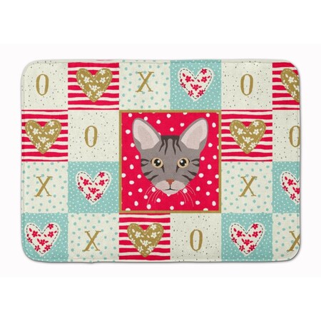 Carolines Treasures 19 x 27 in. Ocicat Cat Love Machine Washable Memory Foam Mat CK5138RUG